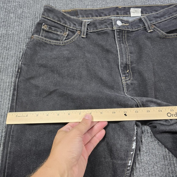 Vintage 90s Levis 515 Jeans Womens 16 Black Boot Cut Lower Rise Denim 34x31 - Picture 11 of 15